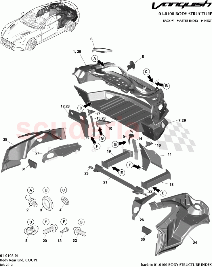 Body Rear End, COUPE of Aston Martin Aston Martin Vanquish (2012+)