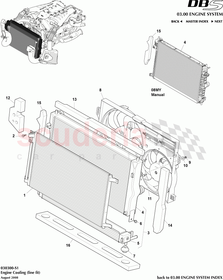 Engine Cooling (line fit) of Aston Martin Aston Martin DBS V12