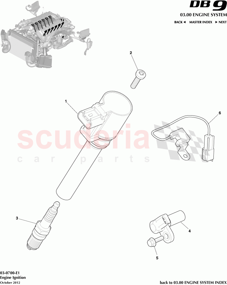 Engine Ignition of Aston Martin Aston Martin DB9 (2013-2016)