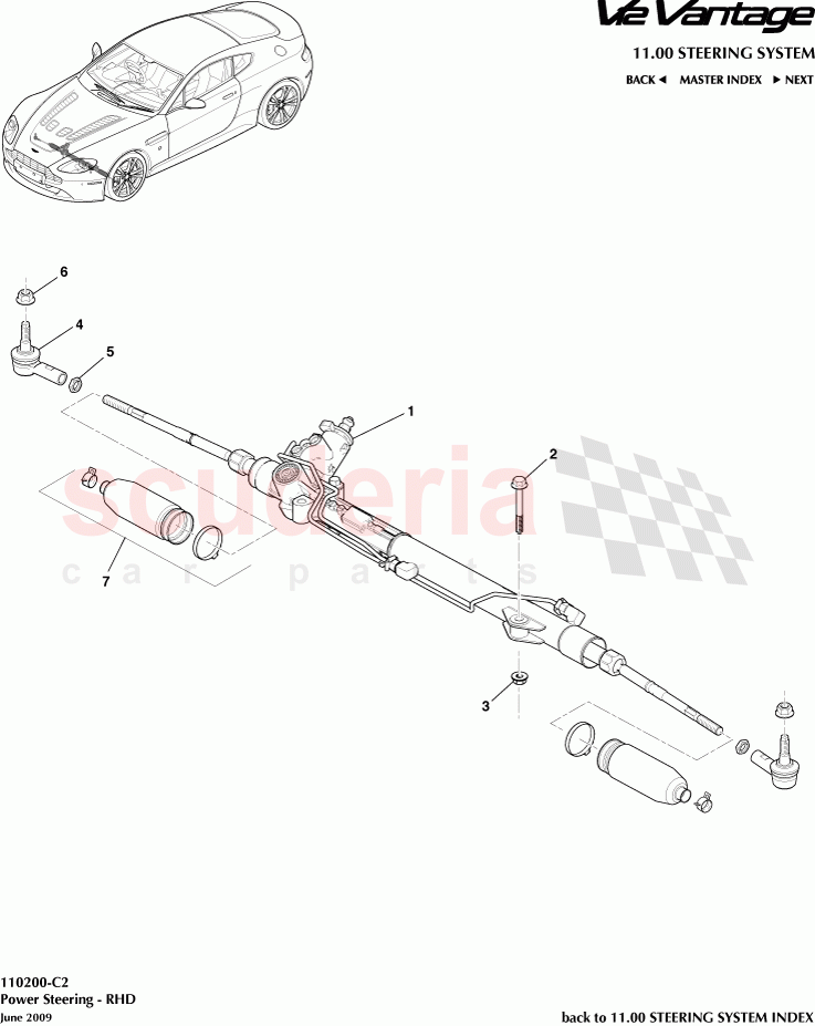 Power Steering (RHD) of Aston Martin Aston Martin V12 Vantage