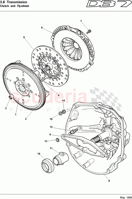 Clutch and Flywheel of Aston Martin Aston Martin DB7 (1997)