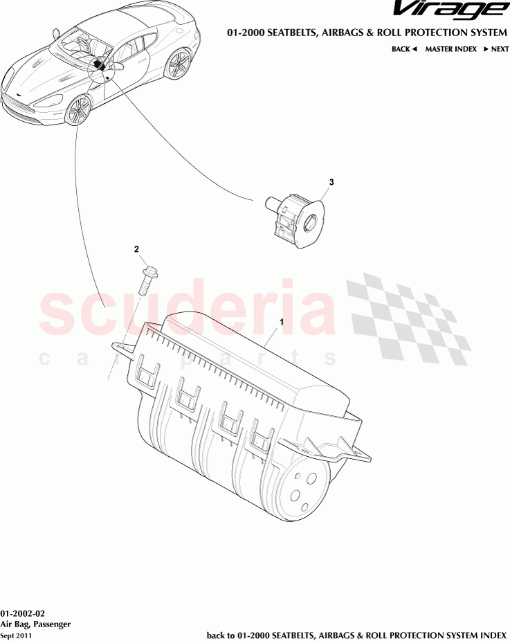 Passenger Airbag of Aston Martin Aston Martin Virage