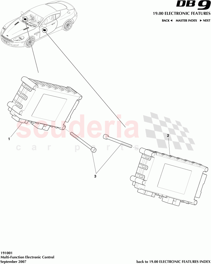 Multi-Function Electronic Control of Aston Martin Aston Martin DB9 (2004-2012)