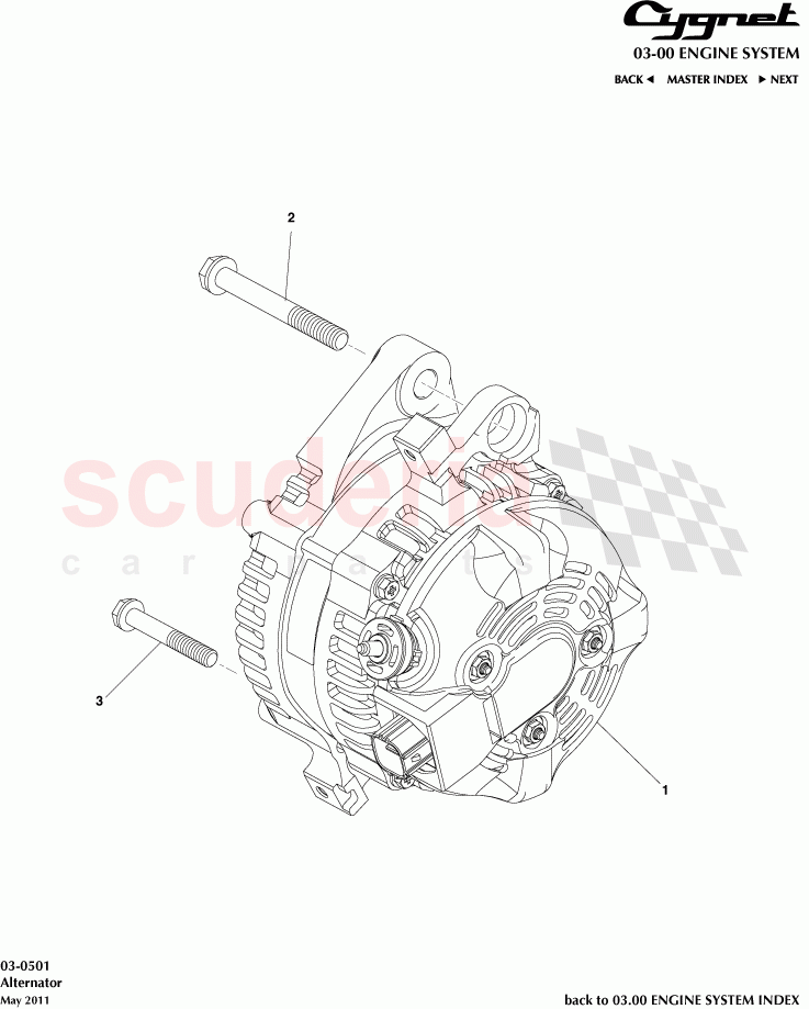 Alternator of Aston Martin Aston Martin Cygnet