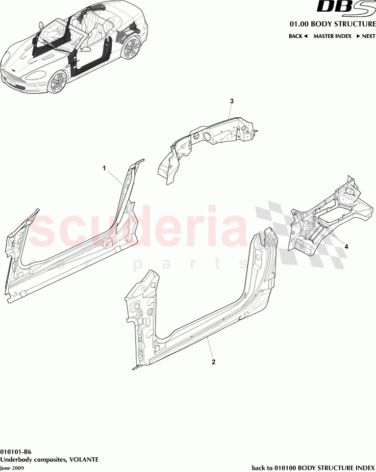 Underbody composites (Volante) of Aston Martin Aston Martin DBS V12