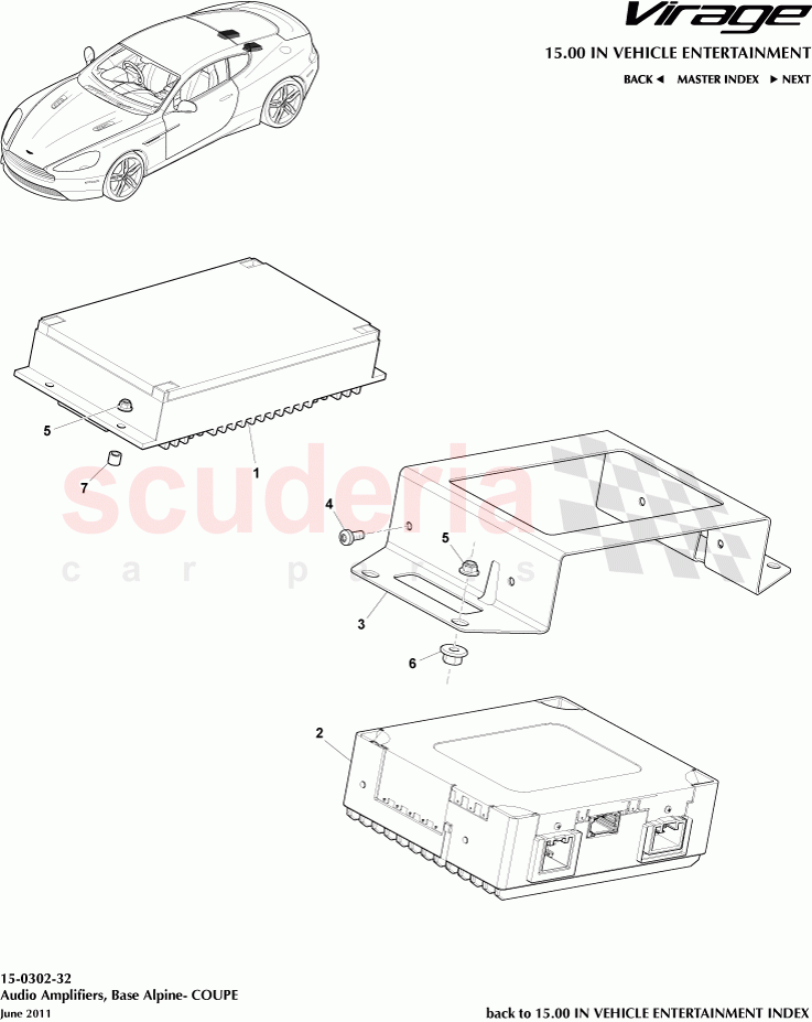 Audio Amplifiers (Alpine) (Coupe) of Aston Martin Aston Martin Virage