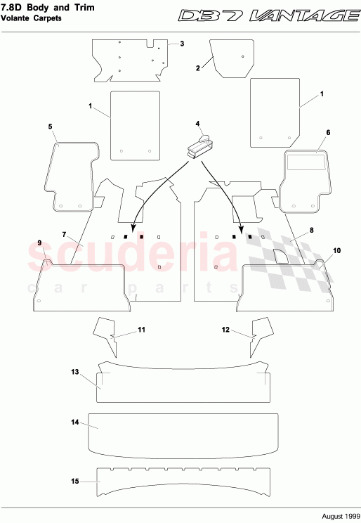Volante Carpets of Aston Martin Aston Martin DB7 Vantage
