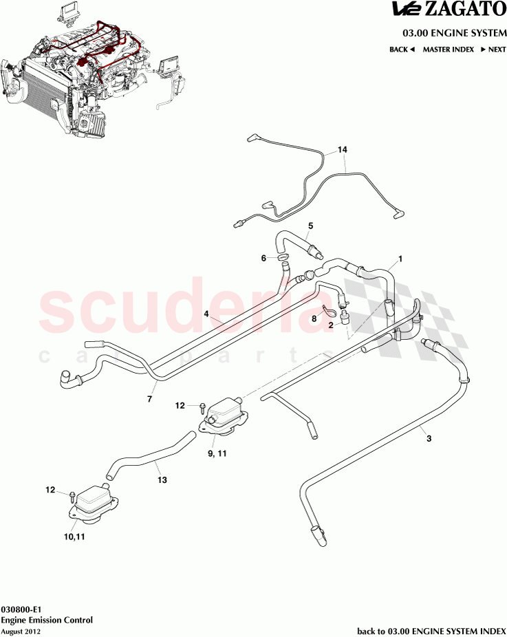 Engine Emission Control of Aston Martin Aston Martin V12 Zagato