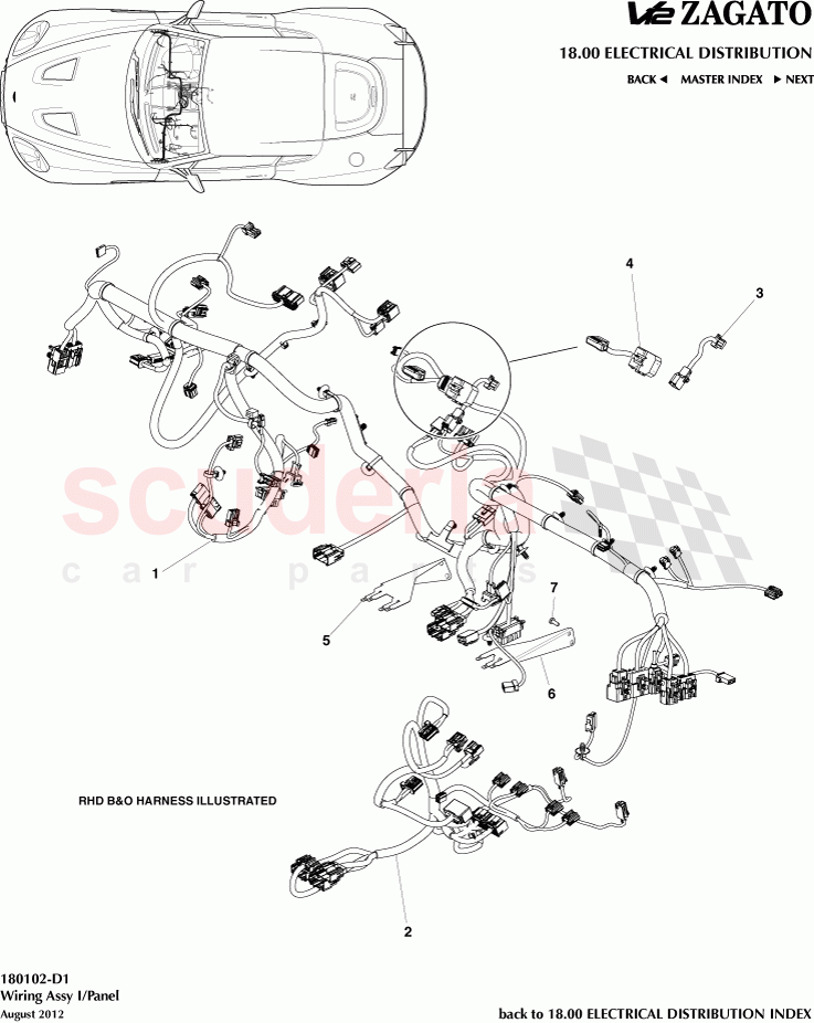 Wiring Assembly I/Panel of Aston Martin Aston Martin V12 Zagato