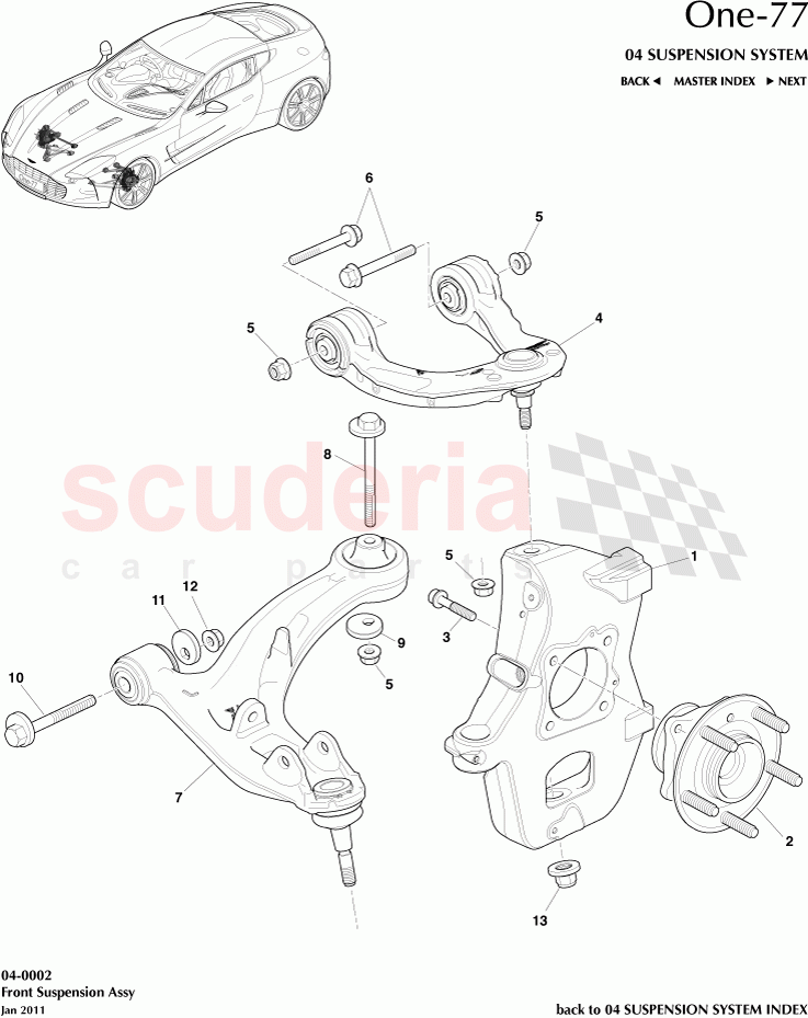 Front Suspension Assembly of Aston Martin Aston Martin One-77