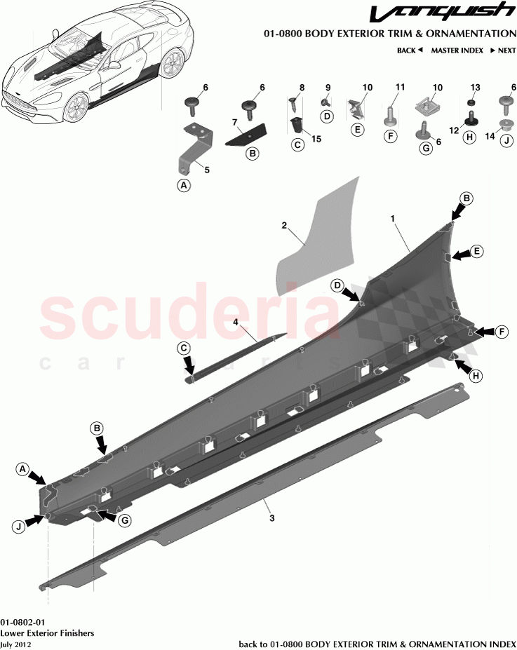 Lower Exterior FInishers of Aston Martin Aston Martin Vanquish (2012+)