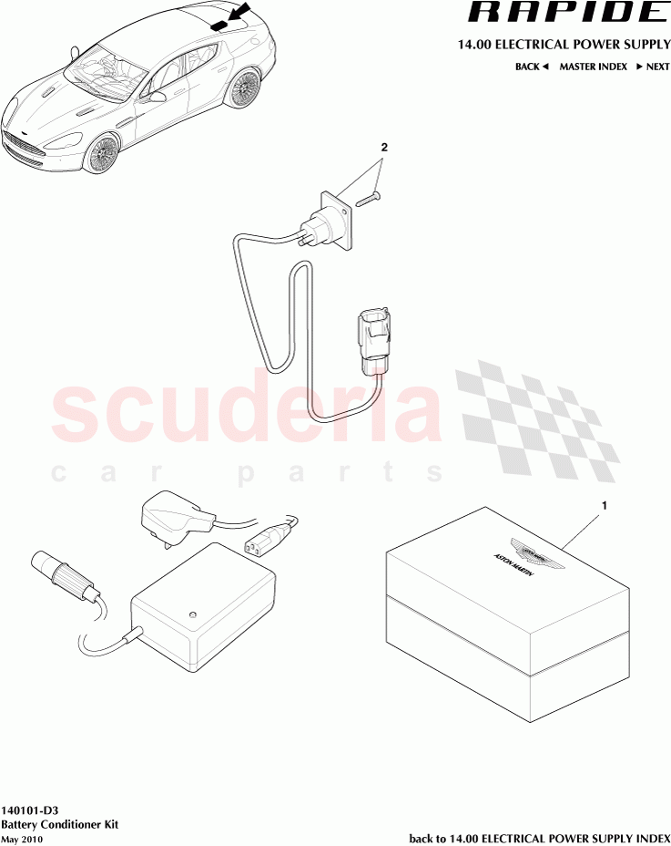 Battery Conditioner Kit of Aston Martin Aston Martin Rapide