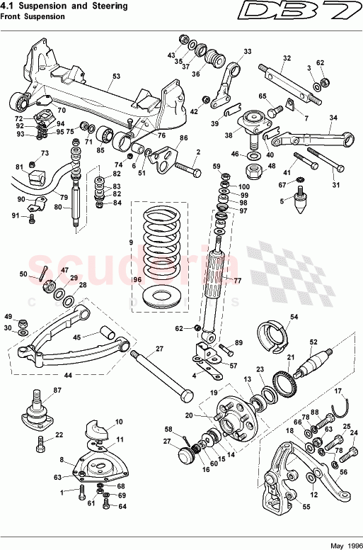 Front Suspension of Aston Martin Aston Martin DB7 (1997)