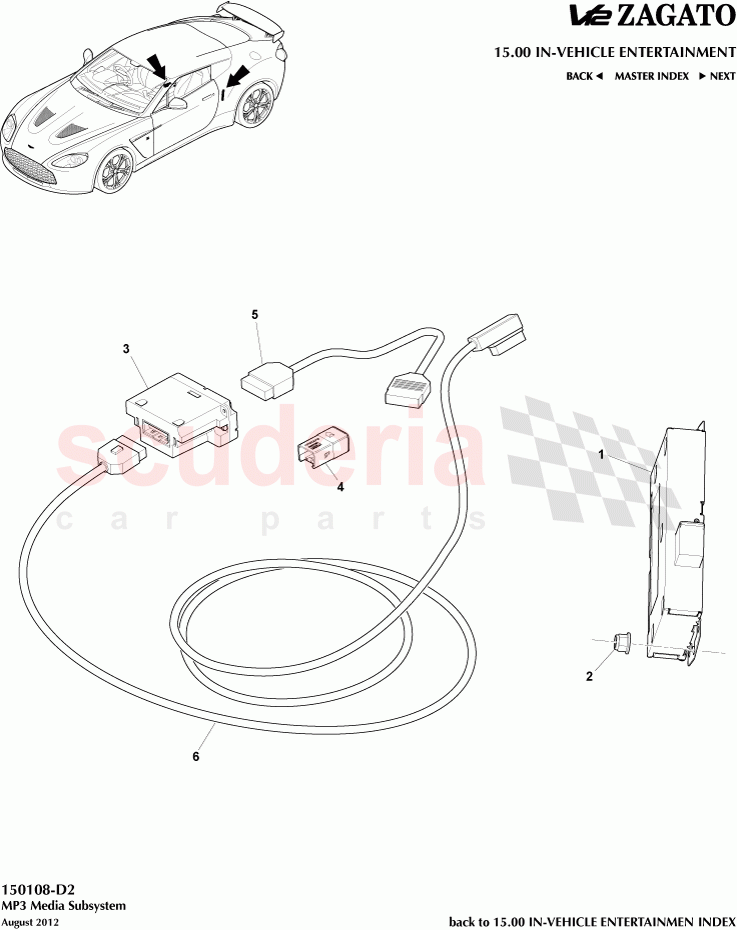 MP3 Media Subsystem of Aston Martin Aston Martin V12 Zagato