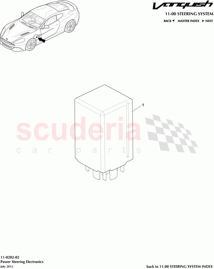 Power Steering Electronics of Aston Martin Aston Martin Vanquish (2012+)