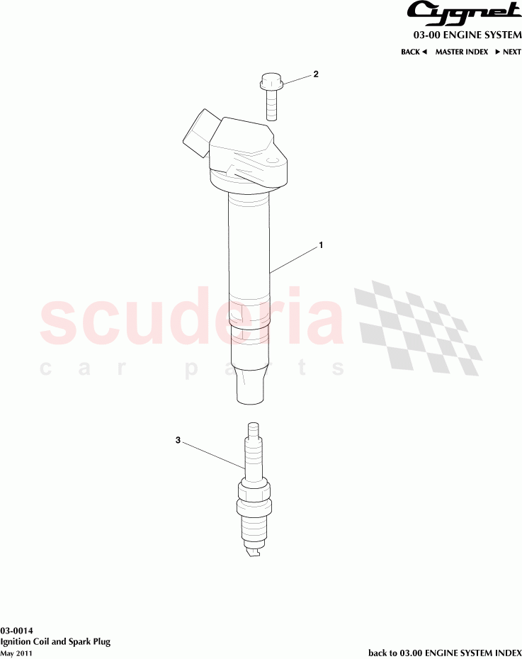 Ignition Coil and Spark Plug of Aston Martin Aston Martin Cygnet