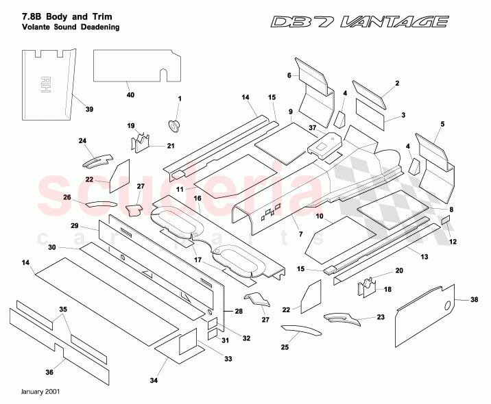 Volante Sound Deadening of Aston Martin Aston Martin DB7 Vantage