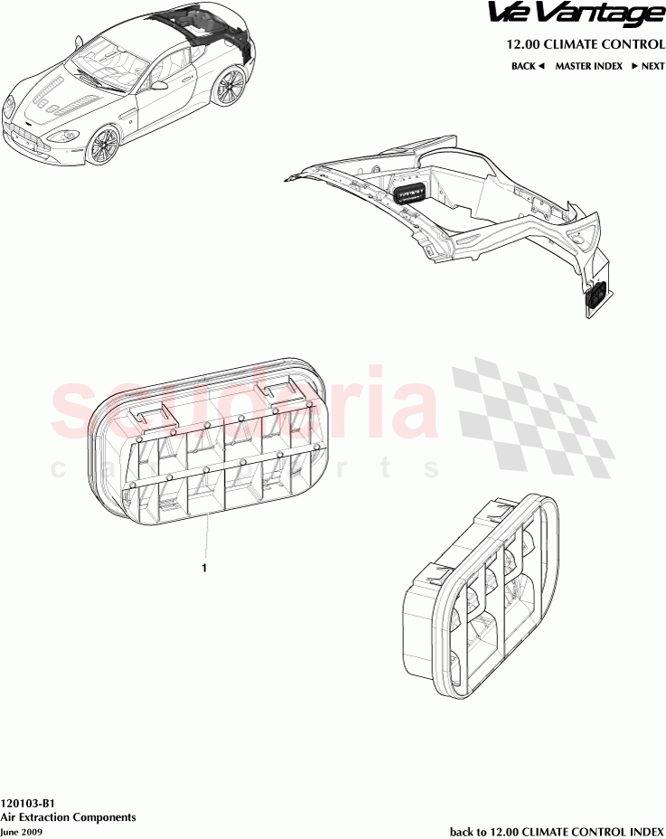 Air Extraction Components of Aston Martin Aston Martin V12 Vantage