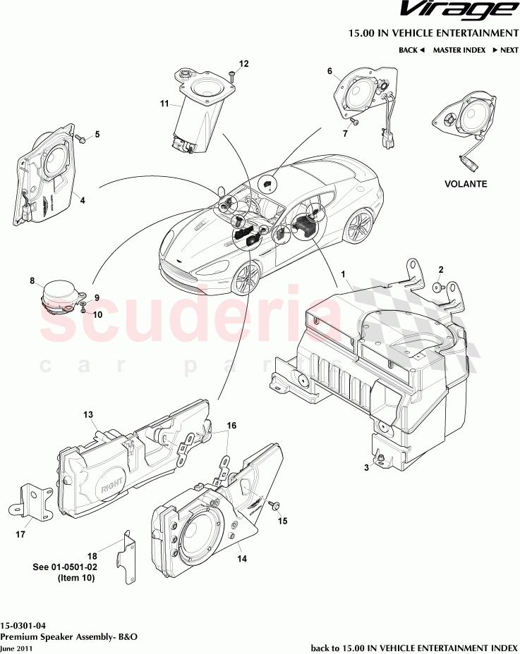 Premium Speaker Assembly - B&O of Aston Martin Aston Martin Virage