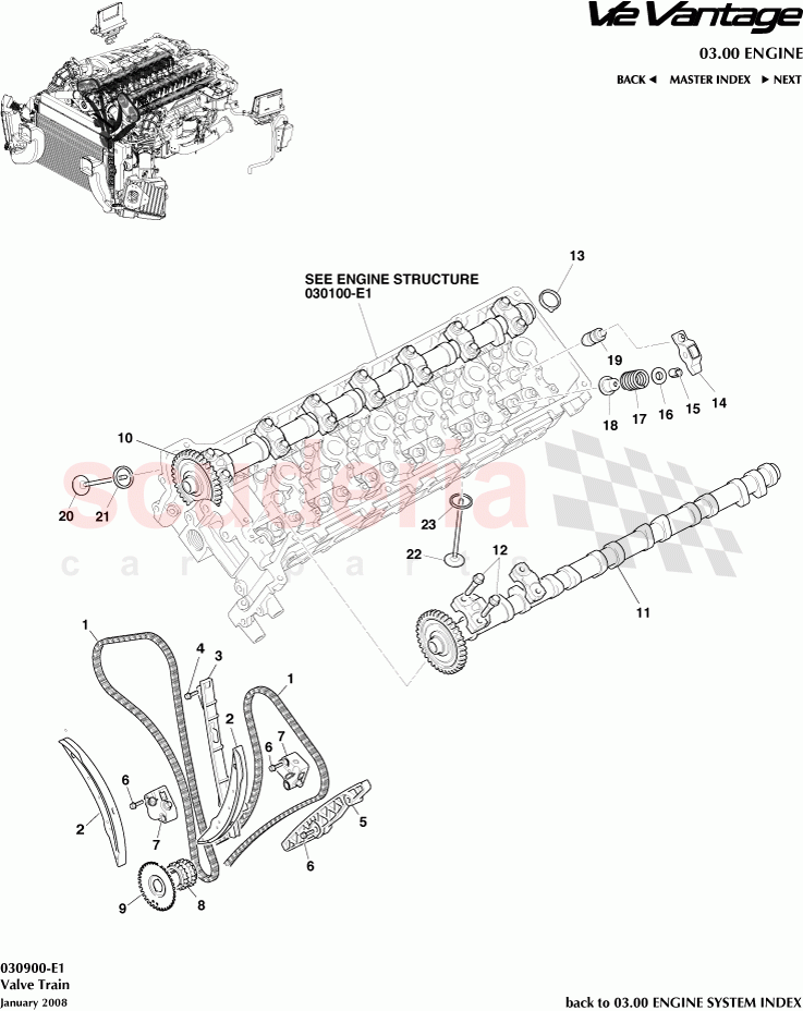 Valve Train of Aston Martin Aston Martin V12 Vantage