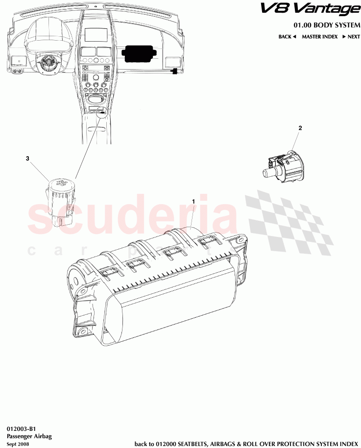 Passenger Airbag of Aston Martin Aston Martin V8 Vantage