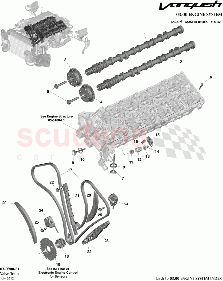 Valve Train of Aston Martin Aston Martin Vanquish (2012+)