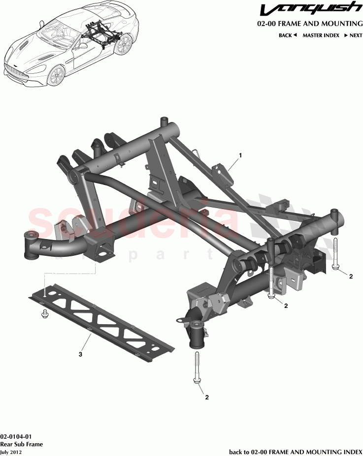 Rear Sub Frame of Aston Martin Aston Martin Vanquish (2012+)