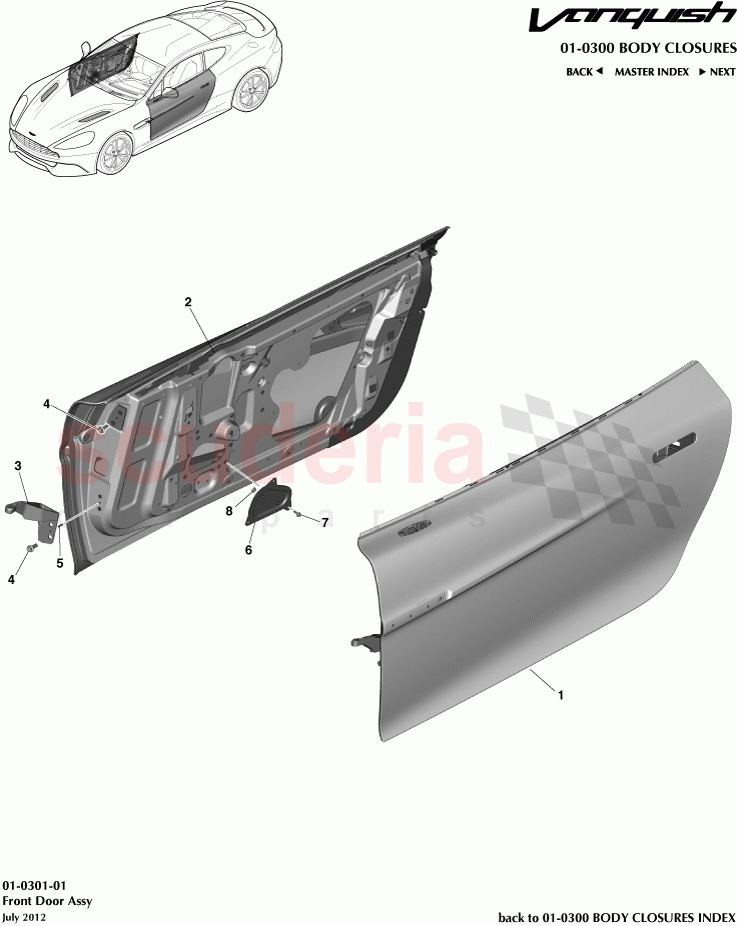 Front Door Assembly of Aston Martin Aston Martin Vanquish (2012+)