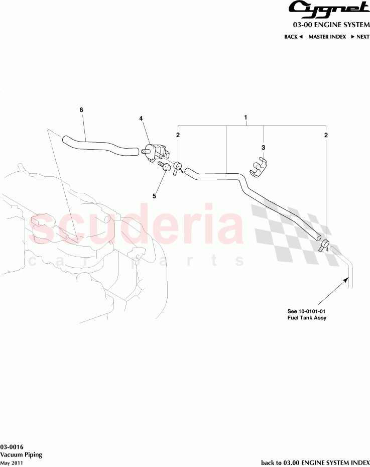 Vacuum Piping of Aston Martin Aston Martin Cygnet