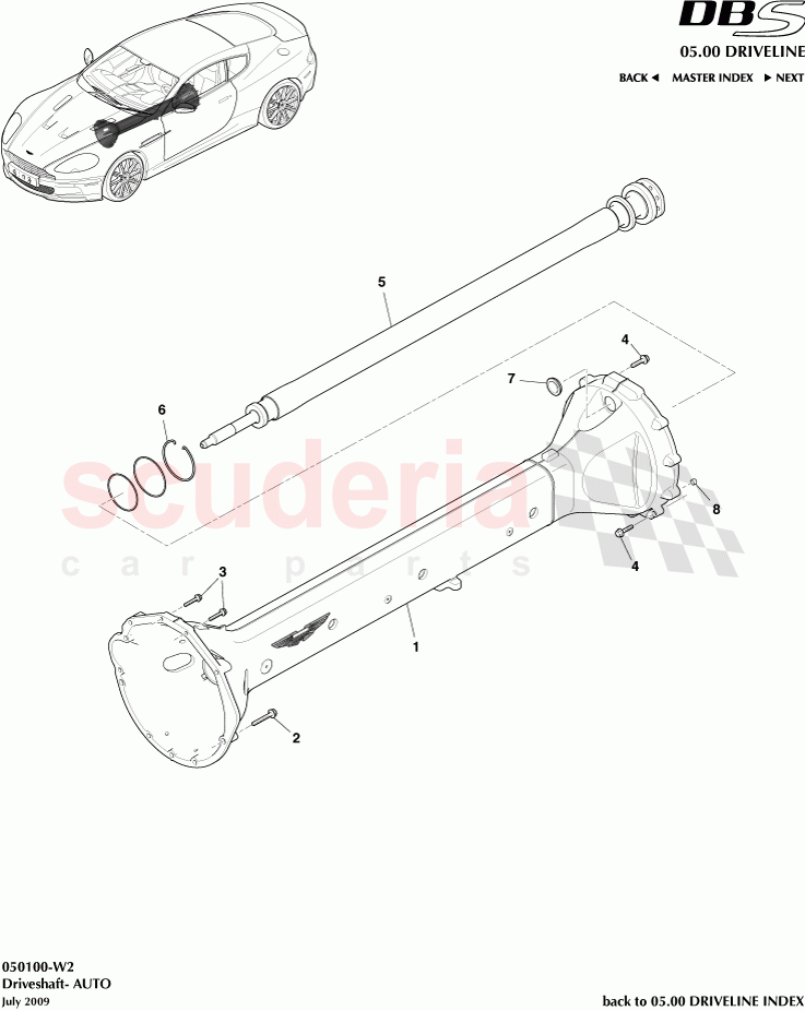 Driveshaft (Auto) of Aston Martin Aston Martin DBS V12