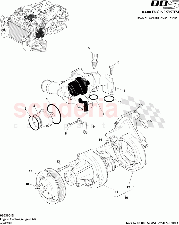 Engine Cooling (engine fit) of Aston Martin Aston Martin DBS V12