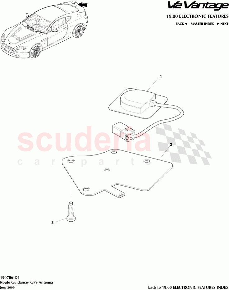 Route Guidance - GPS Antenna of Aston Martin Aston Martin V12 Vantage