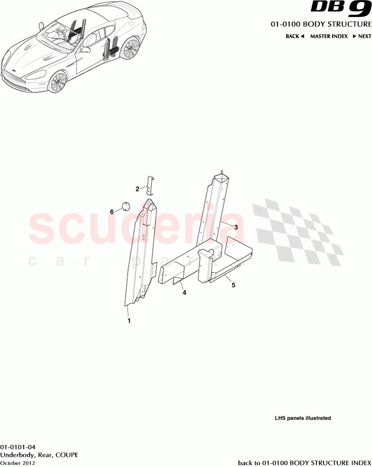 Underbody, Rear, COUPE of Aston Martin Aston Martin DB9 (2013-2016)