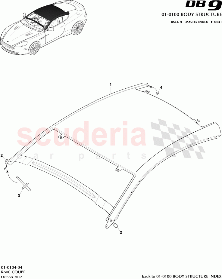 Roof, COUPE of Aston Martin Aston Martin DB9 (2013-2016)