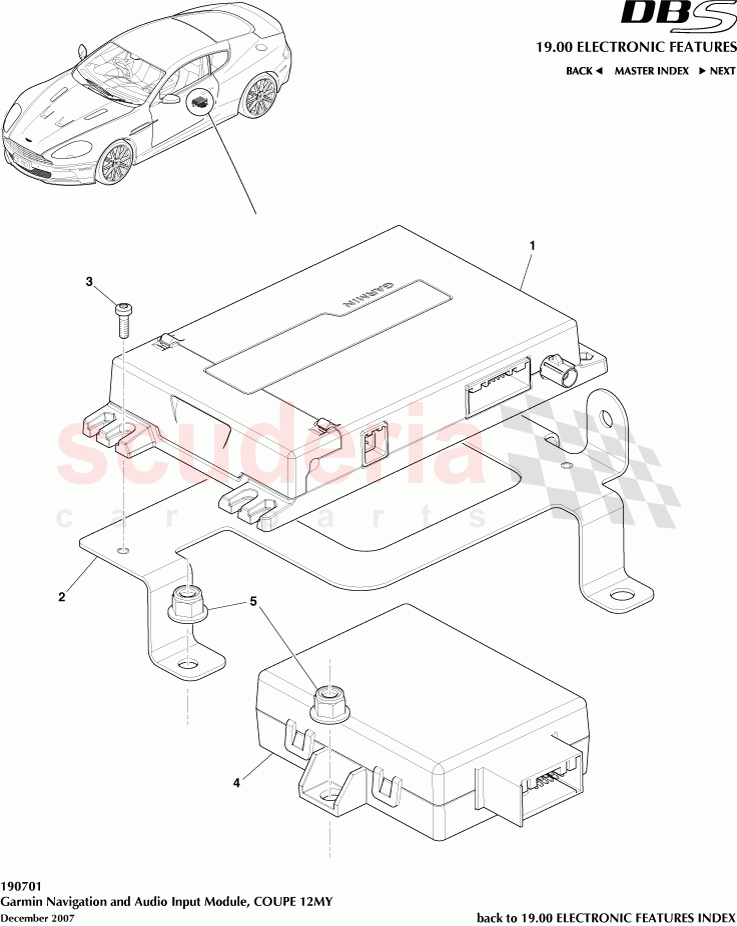 Garmin Navigation and Audio Input Module (Coupe) (2012) of Aston Martin Aston Martin DBS V12