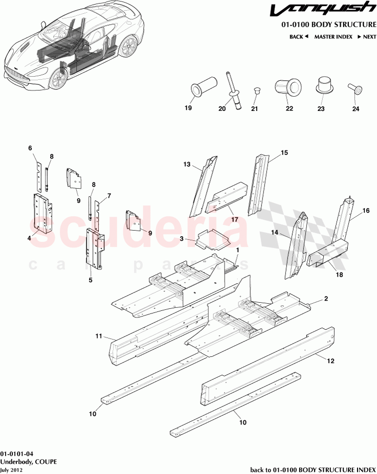 Underbody, COUPE of Aston Martin Aston Martin Vanquish (2012+)