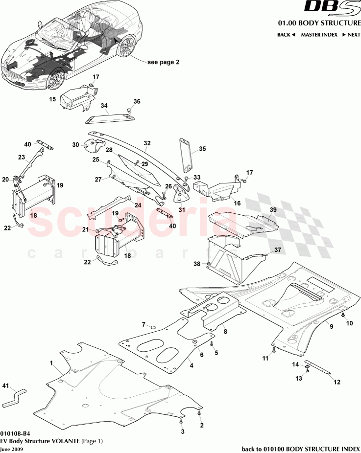 EV Body Structure (Volante) (Page 1) of Aston Martin Aston Martin DBS V12