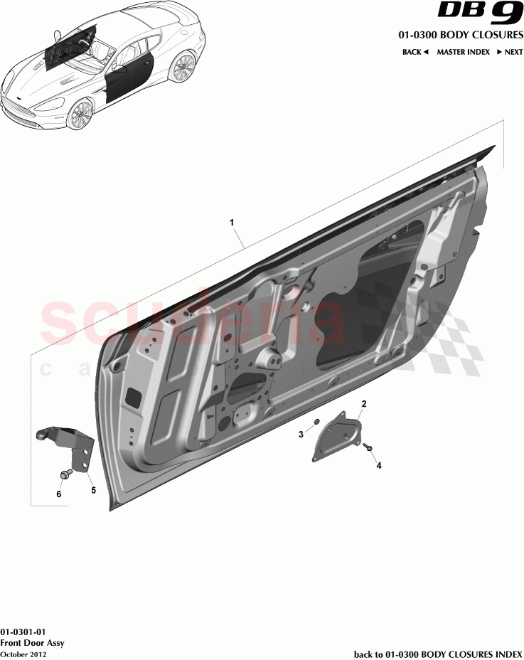 Front Door Assembly of Aston Martin Aston Martin DB9 (2013-2016)