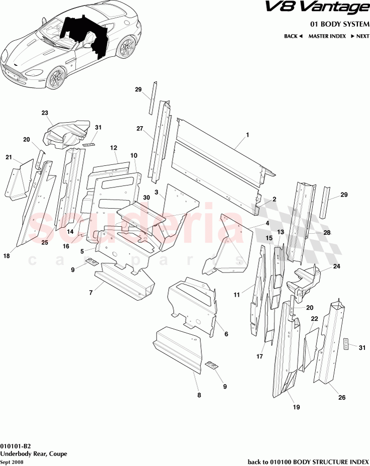 Underbody Rear (Coupe) of Aston Martin Aston Martin V8 Vantage