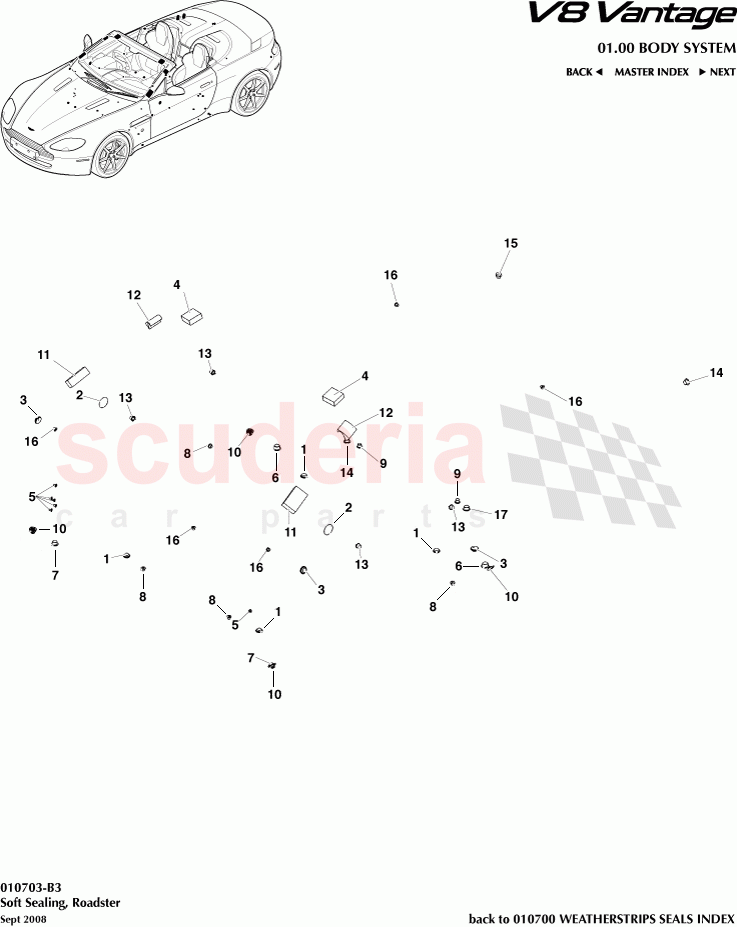 Soft Sealing (Roadster) of Aston Martin Aston Martin V8 Vantage