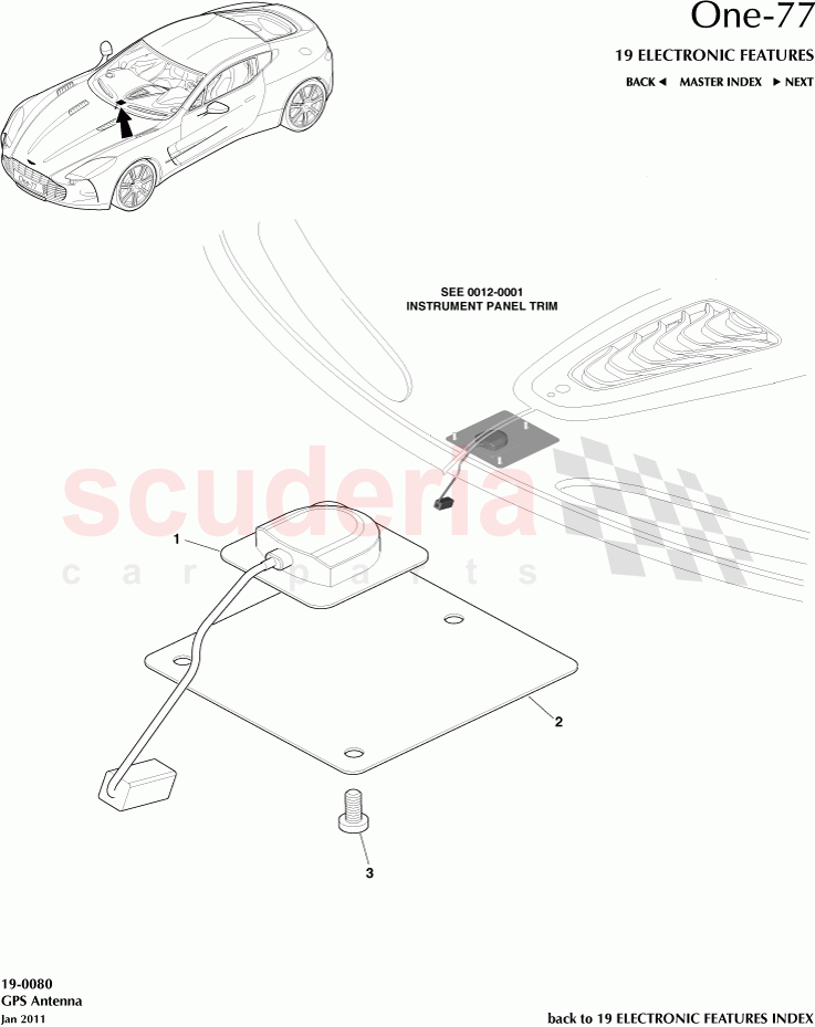 GPS Antenna of Aston Martin Aston Martin One-77