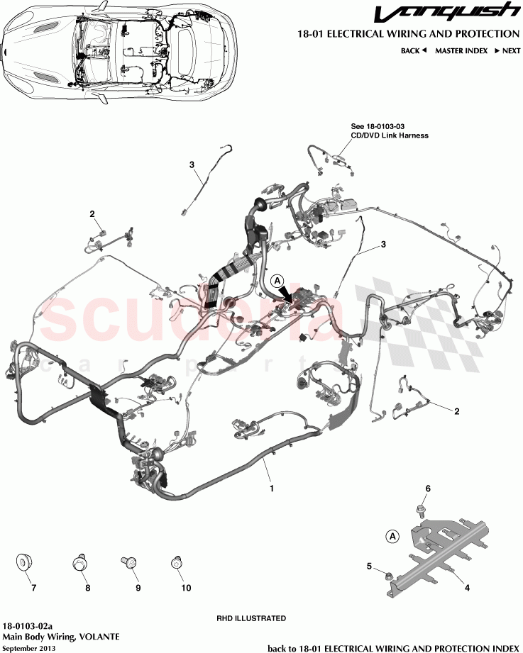 Main Body Wiring, VOLANTE of Aston Martin Aston Martin Vanquish (2012+)