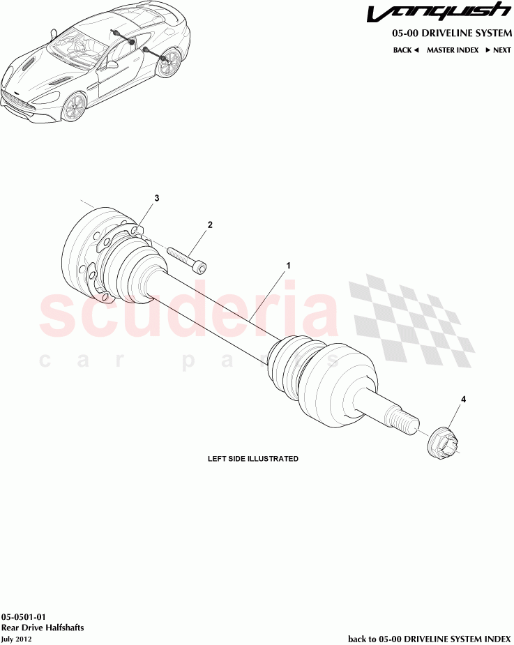 Read Drive Halfshafts of Aston Martin Aston Martin Vanquish (2012+)