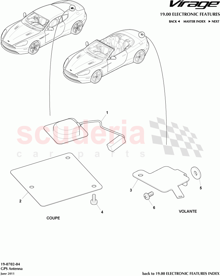 GPS Antenna of Aston Martin Aston Martin Virage