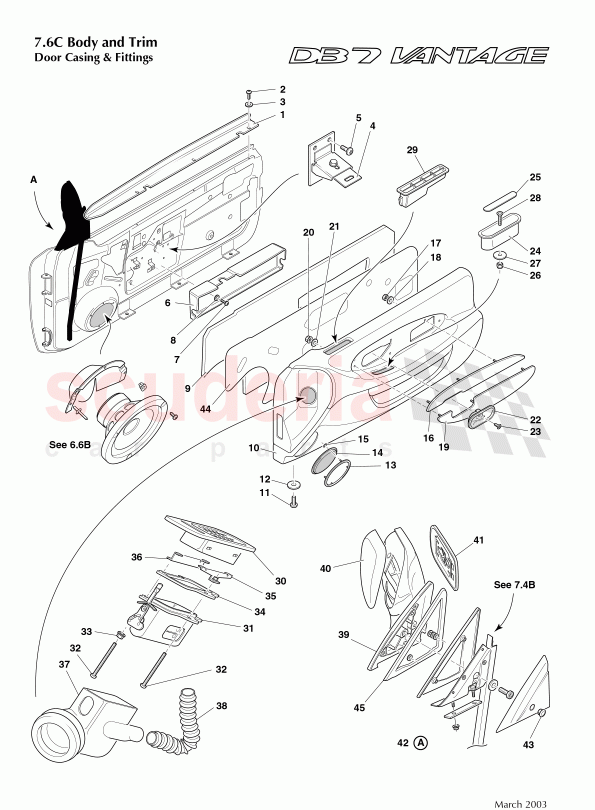 Door Casings and Fittings of Aston Martin Aston Martin DB7 Vantage