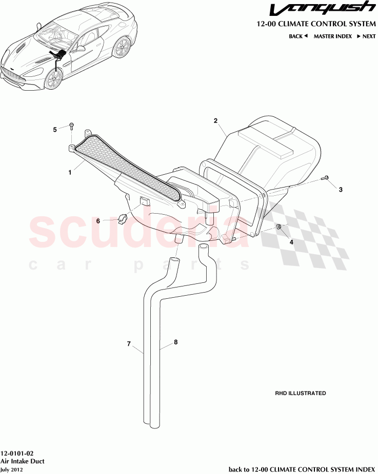 Air Intake Duct of Aston Martin Aston Martin Vanquish (2012+)