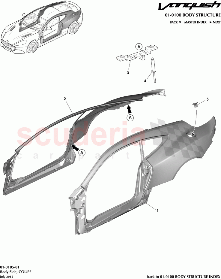 Body Side, COUPE of Aston Martin Aston Martin Vanquish (2012+)