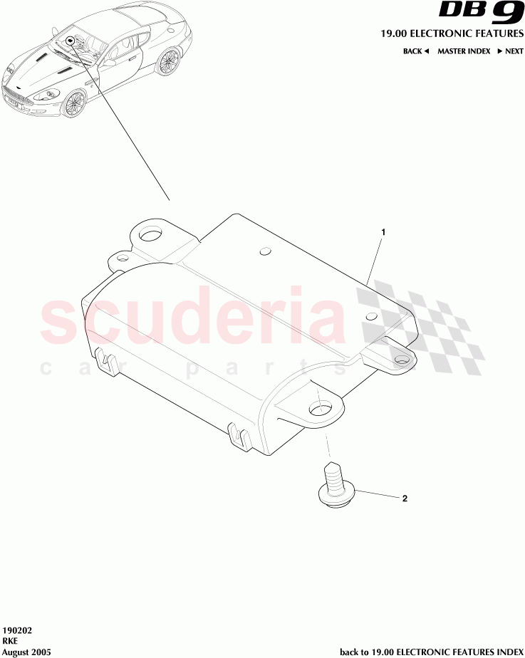 RKE of Aston Martin Aston Martin DB9 (2004-2012)