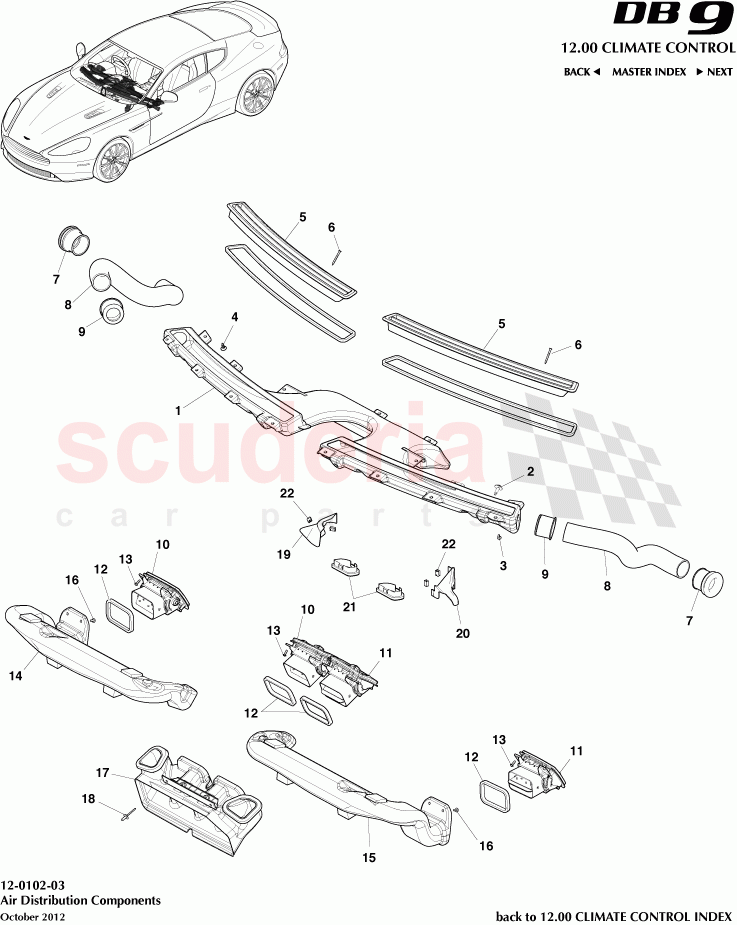 Air Distribution Components of Aston Martin Aston Martin DB9 (2013-2016)