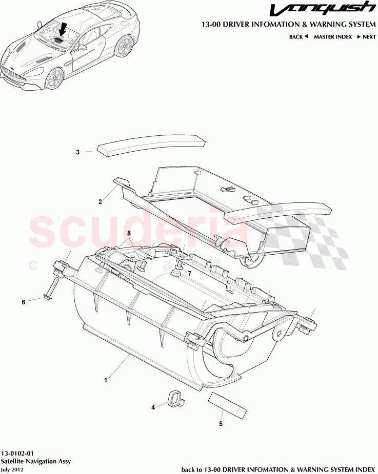 Satellite Navigation Assembly of Aston Martin Aston Martin Vanquish (2012+)